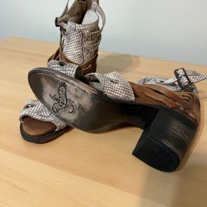 Freebird Snakeskin Sandals
